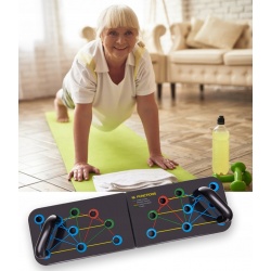 Uchwyty do robienia pompek deska z instrukcją Push Up do ćwiczeń 16w1