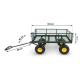 Metalowy wózek ogrodowy transportowy przyczepka składane burty ładowność 300 kg
