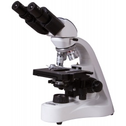 Dwuokularowy mikroskop Levenhuk MED 10B powiększenie 40–1000 razy głowica dwuokularowa achromatyczne soczewki obiektywowe