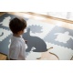 Mata piankowa do zabawy 180 x 120 cm termiczna puzzle zwierzątka ciepła podłoga