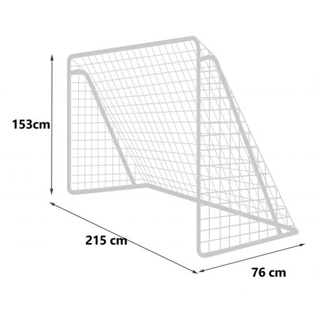 Metalowa bramka do gry 215 x 153 x 76 cm piłka nożna piłkarska kotwy