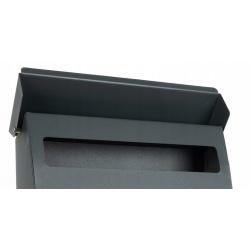 Skrzynka pocztowa na listy gazety ulotki szara 7x25x40cm kolki klucze