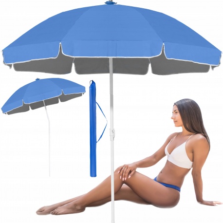 Parasol plażowy ogrodowy regulowana wysokość czaszy 190cm składany UV