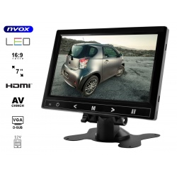 Monitor do samochodu domu na jacht LCD 7 cali NVOX VGA HDMI AV-in