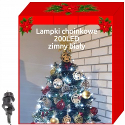 Lampki choinkowe 200 LED dekoracyjne na choinkę na 31V zewnętrzne 8 programów