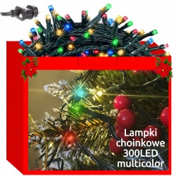 Lampki choinkowe 300 LED 31V dekoracyjne na choinkę IP44 zewnętrzne 8 programów