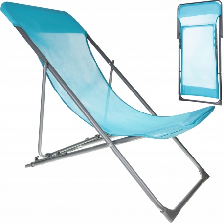 Leżak plażowy turystyczny składany fotel do opalania się krzesło turystyczne