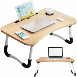 Składany stolik do laptopa podstawka tablet kubek do łóżka