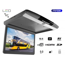 Monitor podsufitowy ekran 17 LED otwierany SUPER CIENKI USB SD FHD HDMI