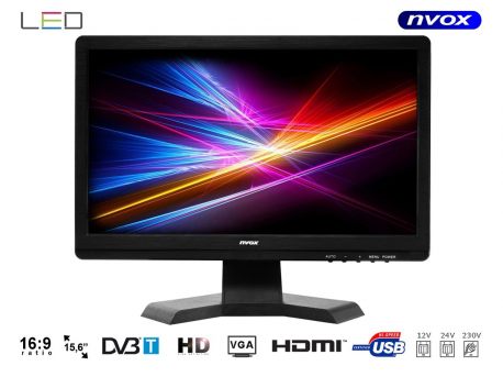 Telewizor na jacht 15,6" do samochodu domu LED tuner DVB-T wejście USB HDMI