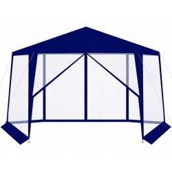 Pawilon ogrodowy namiot z moskitierą 6 ścian otwierany na suwak