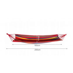 Jednoosobowy kolorowy hamak ogrodowy z tkaniny 85 x 250 cm liny
