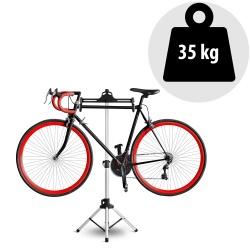 Stojak rowerowy serwisowy wieszak na rower do 30kg aluminium srebrny