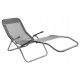 Leżak plażowy fotel ogrodowy składany balansowy do opalania się z siatki