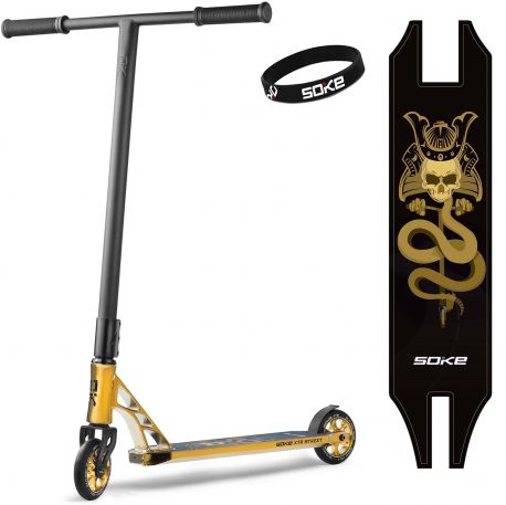 Hulajnoga wyczynowa do trików SOKE XTR street rainbow gold ABEC-9 T-BAR