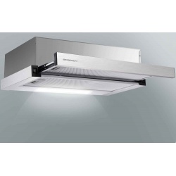Okap kuchenny teleskopowy podszafkowy 50 cm kolor Inox Berdsen BT-233