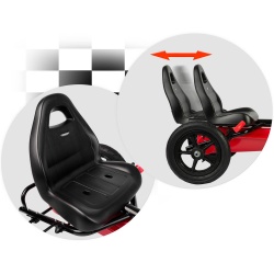 Gokart na pedały dziecięcy pompowane koła regulacja siedzenia 3 kolory do 50kg