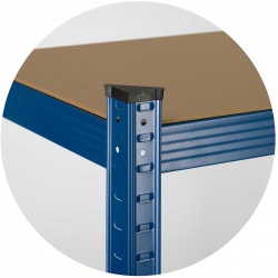 Regał magazynowy 150 x 75 x 30 cm obciążenie do 625 kg 5 półek metalowy niebieski