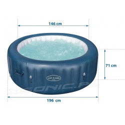 Dmuchane jacuzzi SPA z masażem Milan 196 x 71 cm Bestway 60029 dla 6 osób