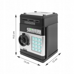 Skarbonka sejf bankomat elektroniczny na PIN monety i banknoty automat wciągający