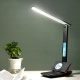 Lampka biurkowa LED ze stacją pogodową czarna przełącznik dotykowy