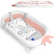 Wanienka dla dziecka turystyczna składana silikonowa z poduszką i matą antypoślizgową dla dzieci od 0+ do 6 lat