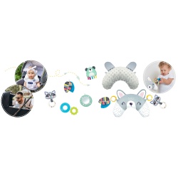 Mata edukacyjna interaktywna dla niemowląt kojec maskotki Ricokids Królik