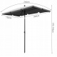 Duży parasol plażowy ogrodowy 130x200 cm łamany składany beżowy lub szary