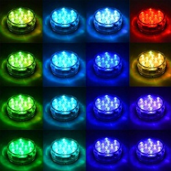 Lampka LED wodoodporna z pilotem RGB zestaw 2 sztuki oświetlenie podwodne lampki dekoracyjne