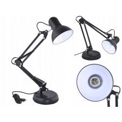 Lampka biurkowa kreślarska E27 nastawna lampa szkolna na biurko