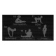 Mata fitness do jogi z planem ćwiczeń gimnastyczna 28 pozycji instrukcja