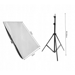 Softbox studyjny 50x70cm zestaw 2 sztuki oświetlenie ciągłe 2 x 150W