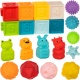 Miękkie klocki sensoryczne dla dzieci kolorowe kształty piłeczki 20 klocków