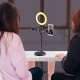 Lampa pierścieniowa do selfie zdjęć twarzy statyw stoja na 2 telefony mikrofon