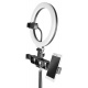 Lampa pierścieniowa stojak na 3 smartfony mikrofon oświetlenie twarzy statyw 185cm