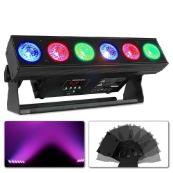 Oświetlacz akumulatorowy LED Uplight Bar 6x12W RGBAW-UV z bezprzewodowym DMX BBB612