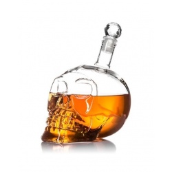 Ekskluzywna męska karafka na whiskey w kształcie czaszki kryształowa czaszka