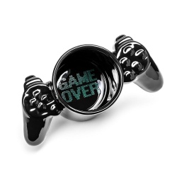 Kubek dla gracza gamepad dwa uchwyty napis GAME OVER maniaka gier