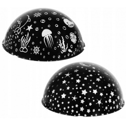 Lampka nocna dla dziecka projektor nieba gwiazd ocean wymienne filtry