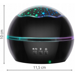 Lampka nocna dla dziecka projektor nieba gwiazd ocean wymienne filtry
