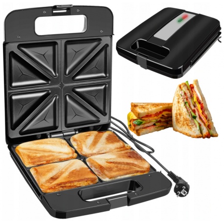 Duży toster opiekacz do robienia kanapek 4 tostów jednocześnie sandwich 1400W