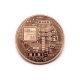 Bitcoin kryptowaluta BTC w kapslu moneta kolekcjonerska 4cm średnicy