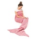 Ogon syrenki ciepły koc DELUXE 190 x 80cm dyży przyjemny morski różowy fioletowy