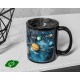 Magiczny kubek kosmos do kawy herbaty zmieniający kolor planety i gwiazdy