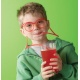 Zakręcone okulary do picia przeźroczyste imprezowe słomki dla dzieci i dorosłych