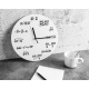 Zegar matematyka biały czarny ścienny wiszący na baterie równania do rozwiązania