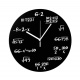 Zegar matematyka biały czarny ścienny wiszący na baterie równania do rozwiązania