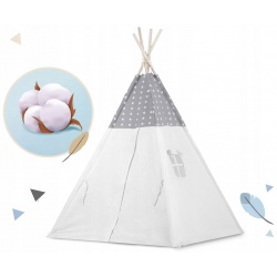 Tipi namiot dla dzieci z girlandą i światełkami poduszki lampka LED