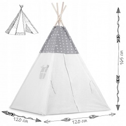 Tipi namiot dla dzieci z girlandą i światełkami poduszki lampka LED