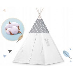 Tipi namiot dla dzieci z girlandą i światełkami poduszki lampka LED